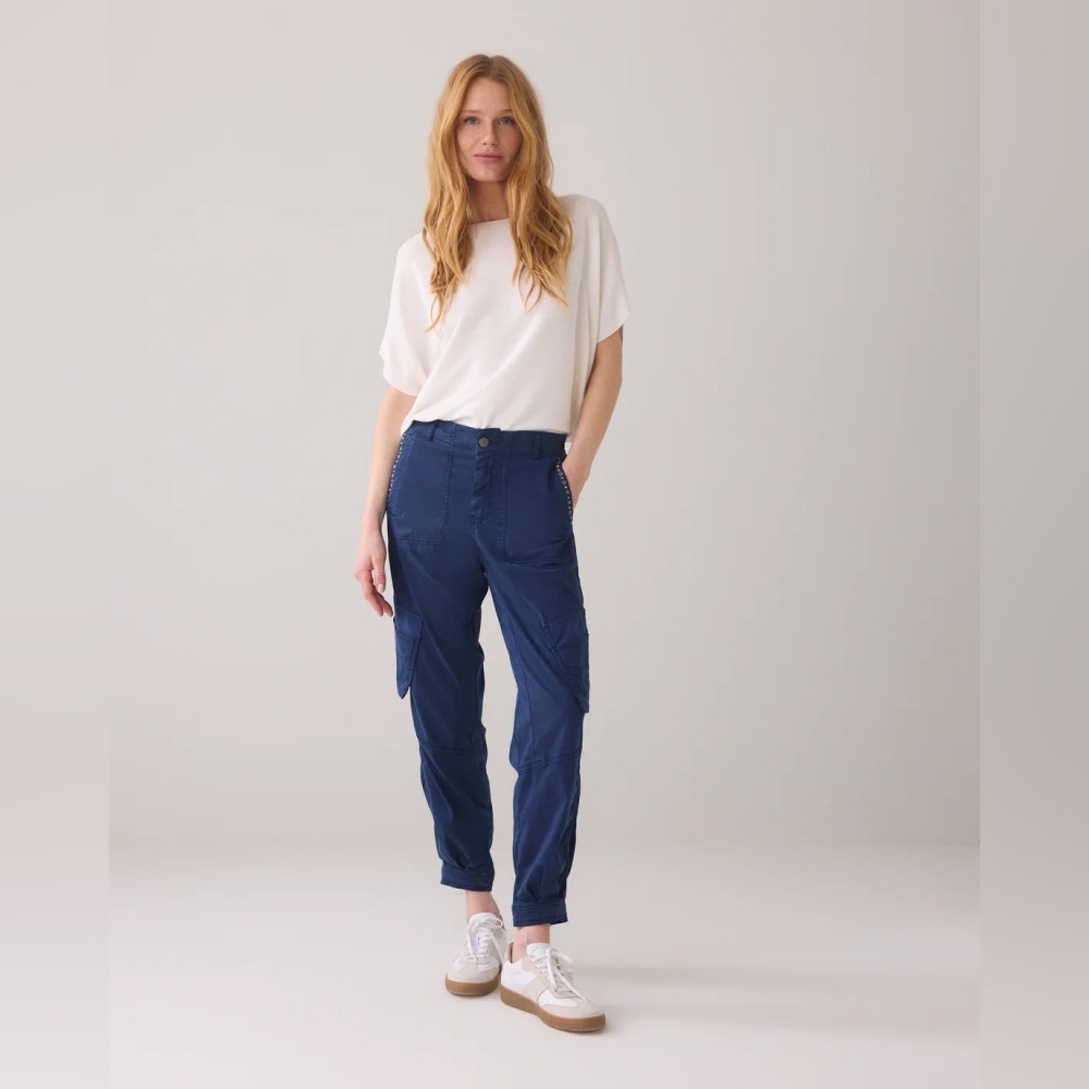 SUMMUM - PANTALON 4 S 2707 Blue Cargo
